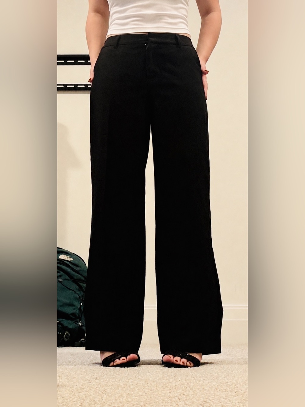 Maison d'Amelie Wide Leg Pants in Black Size 2 Like New